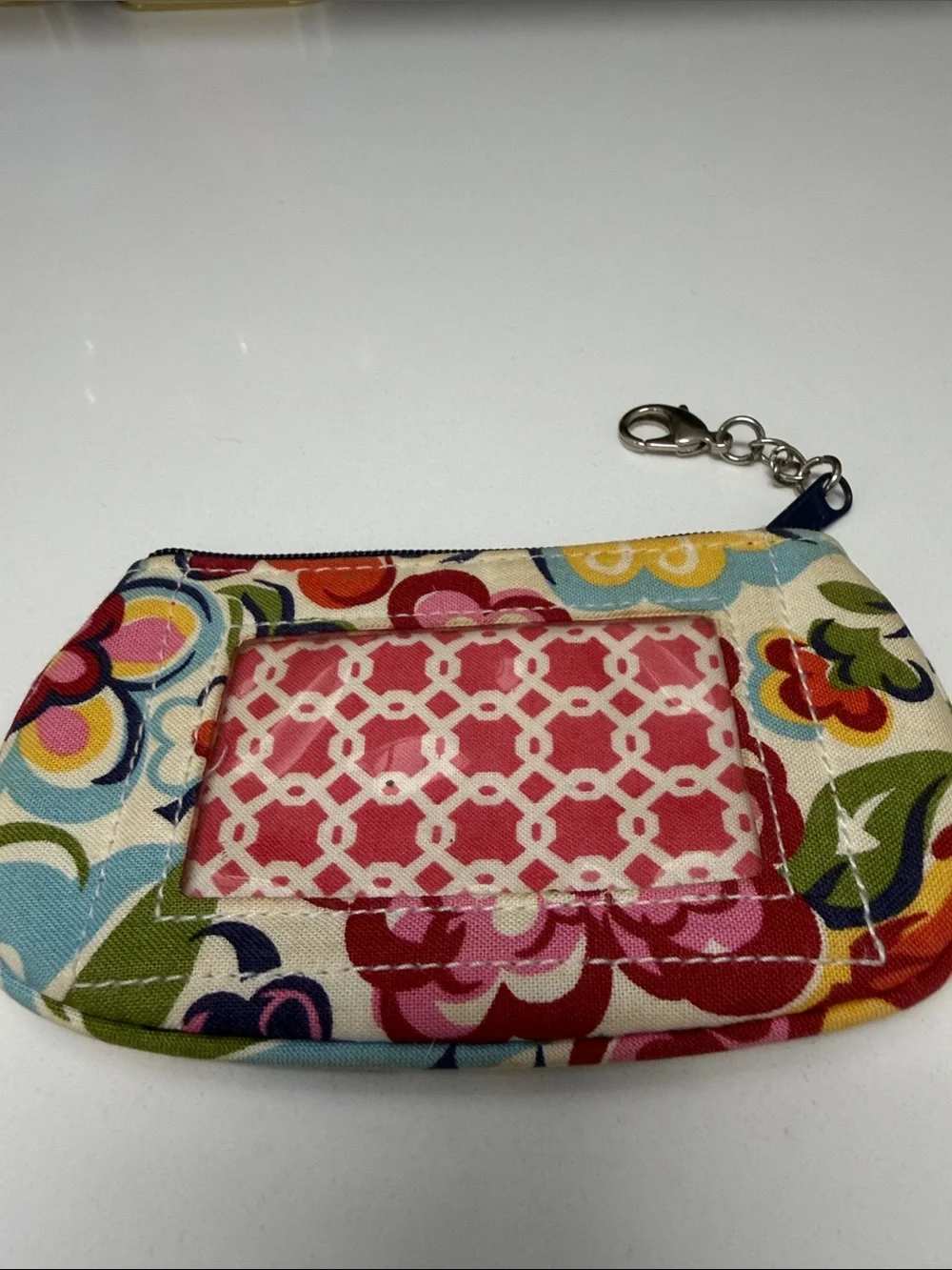 Vera Bradley Floral Zip Coin Pouch & Mini Card Case - Pink, Red, Blue, Green